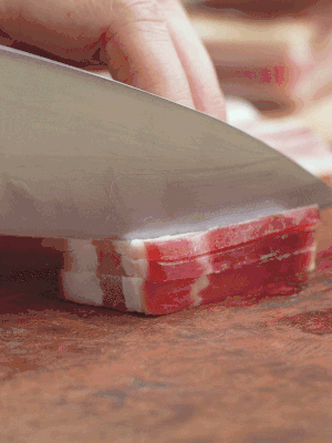 金字淡咸肉切絲。